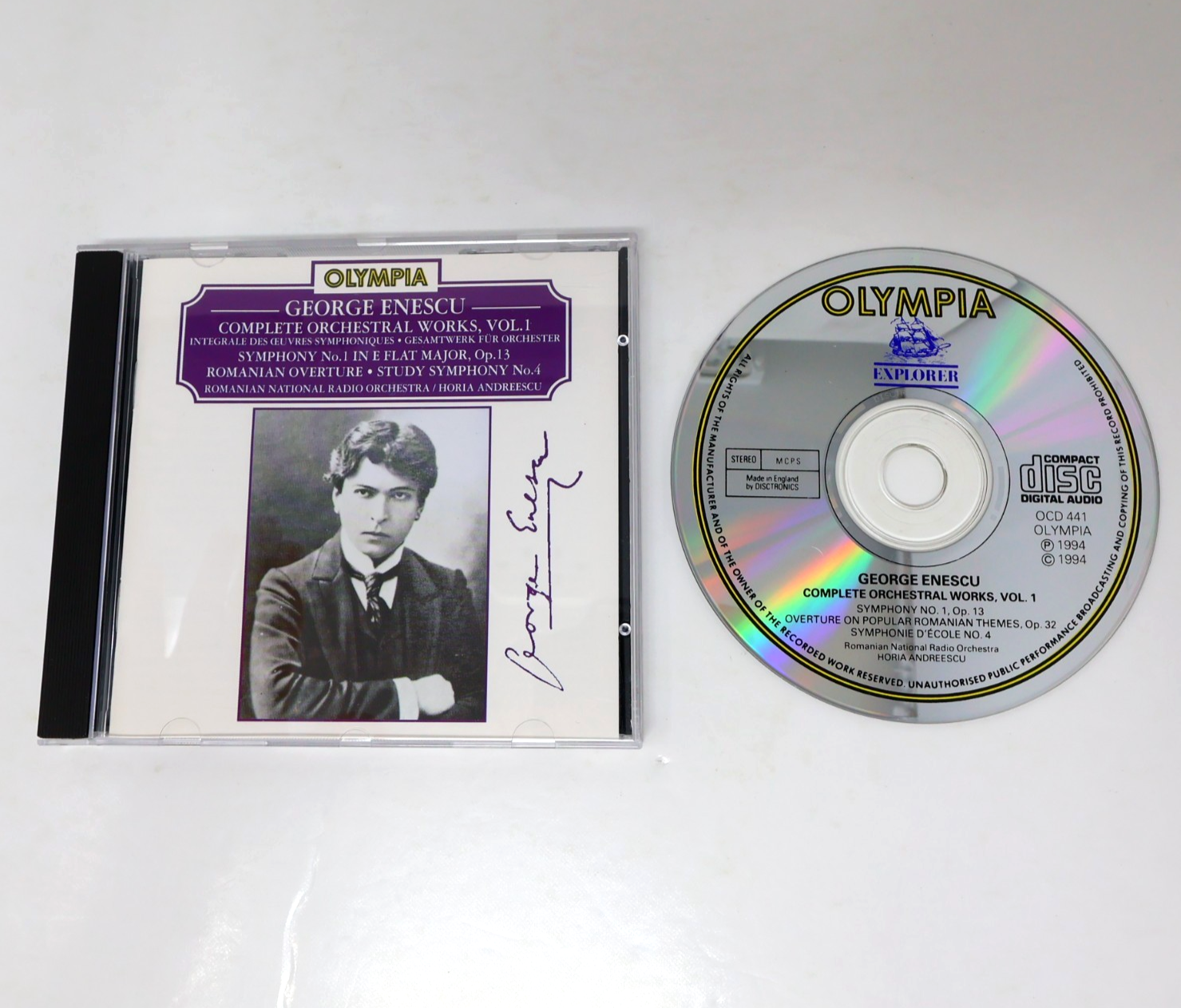 George Enescu CD Complete Orchestral Works 1 Horia Andreescu Symphony 1/Romanian