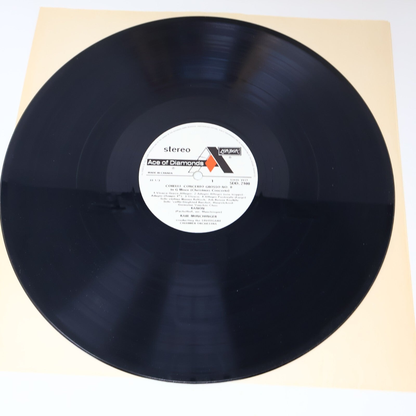 Münchinger Pachelbel Kanon Gluck Corelli Ricciotti Stuttgart Record SDD 2108