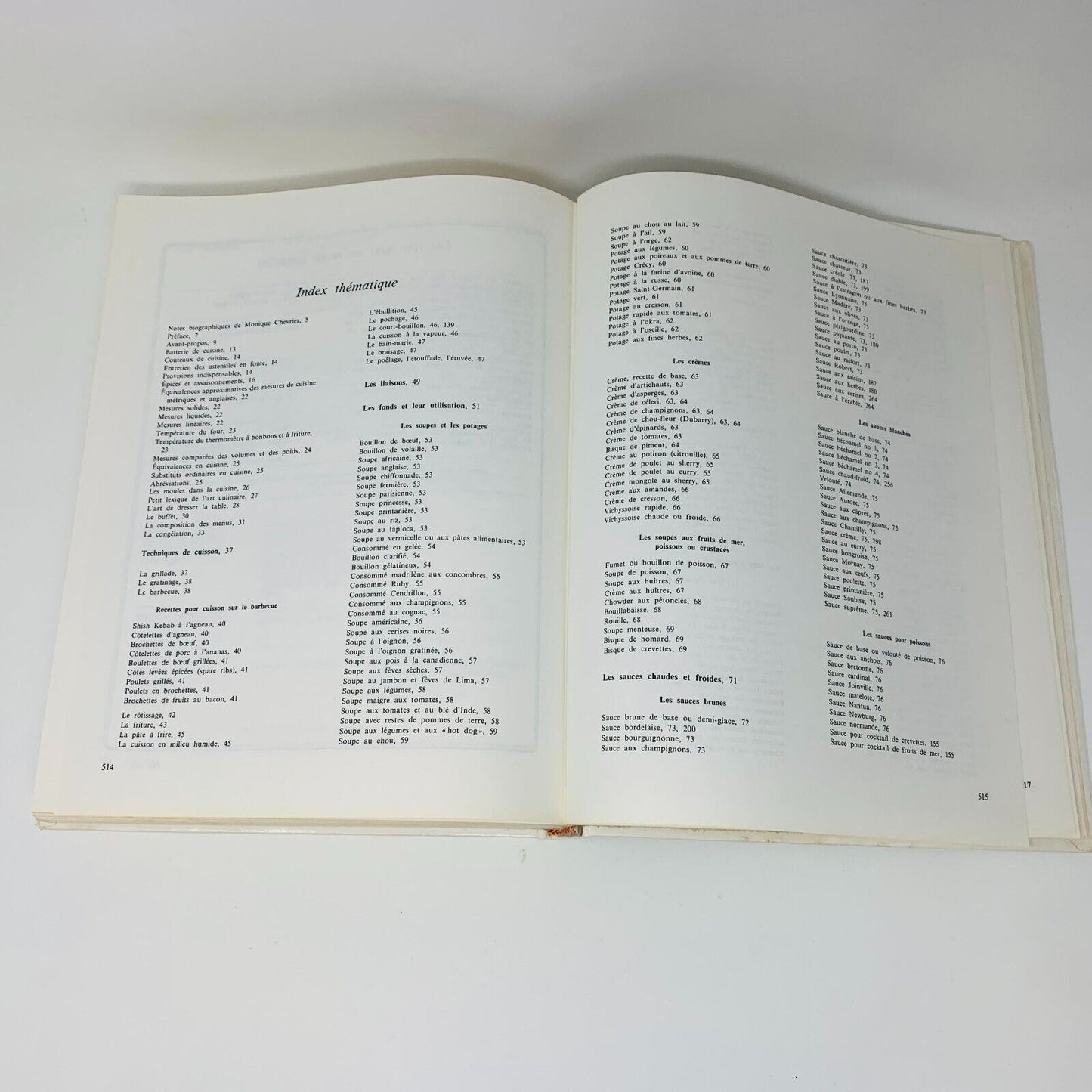 1978 La Cuisine de Monique Chevrier Sa Technique ses Recettes Livre en Français