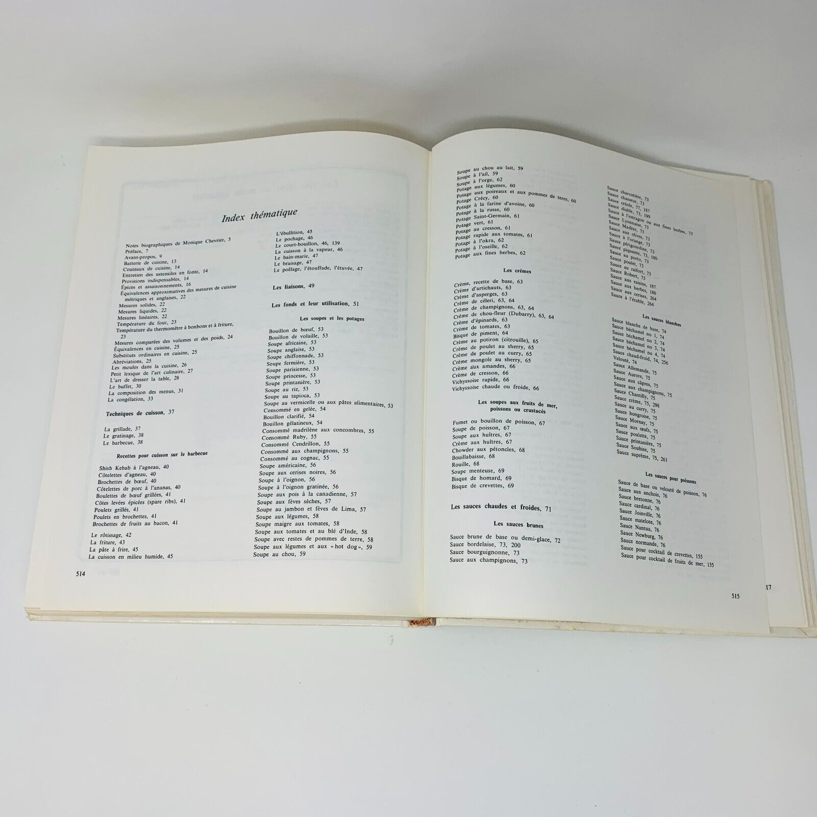 1978 La Cuisine de Monique Chevrier Sa Technique ses Recettes Livre en Français