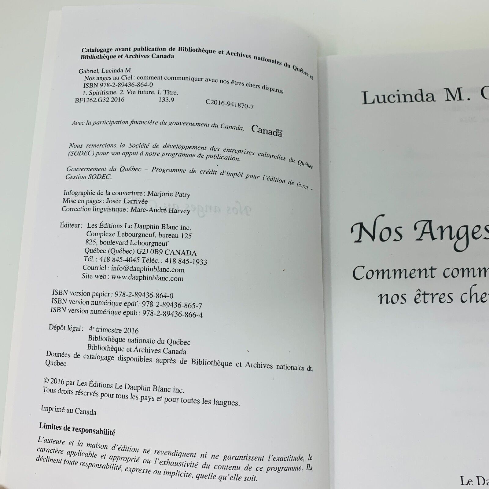 Nos Anges au Ciel Comment Communiquer avec nos êtres Disparus Lucinda Gabriel
