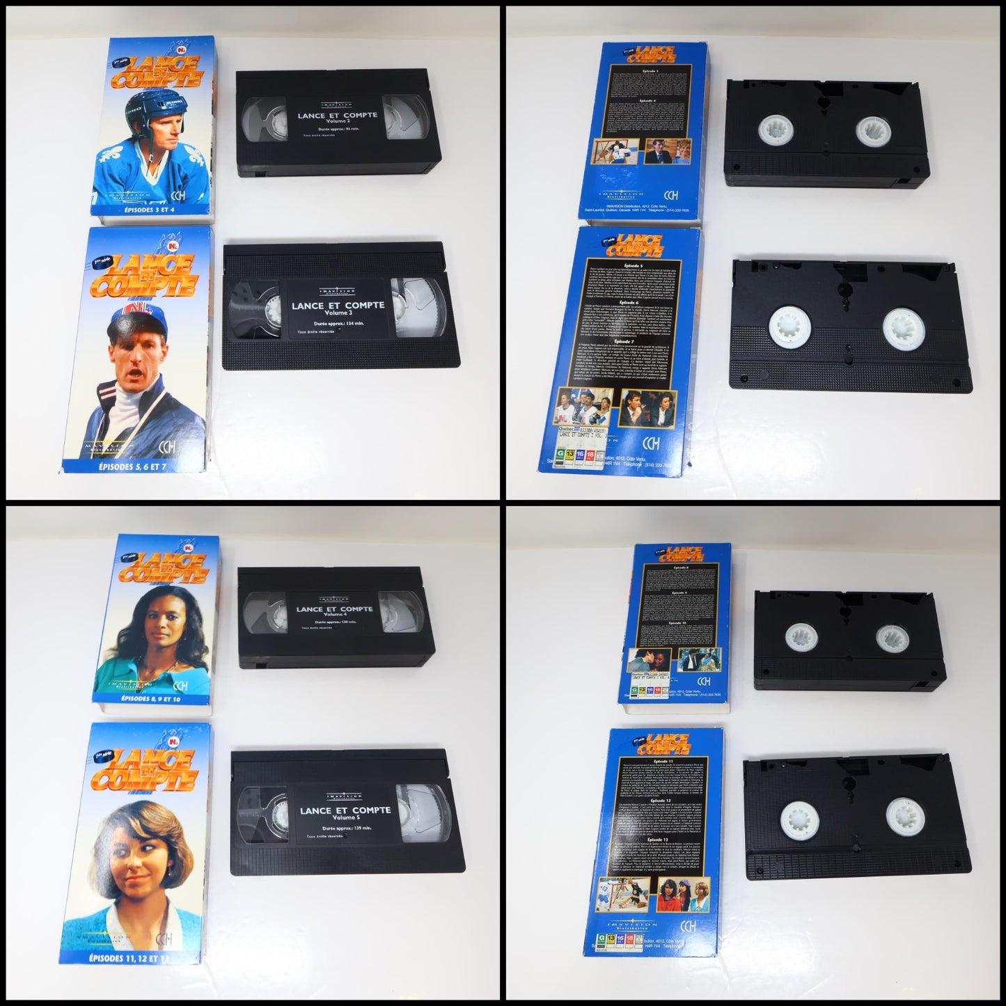 Lance et Compte Lot 15 VHS Série 1-2-3 Pierre Lambert Hockey National Messier