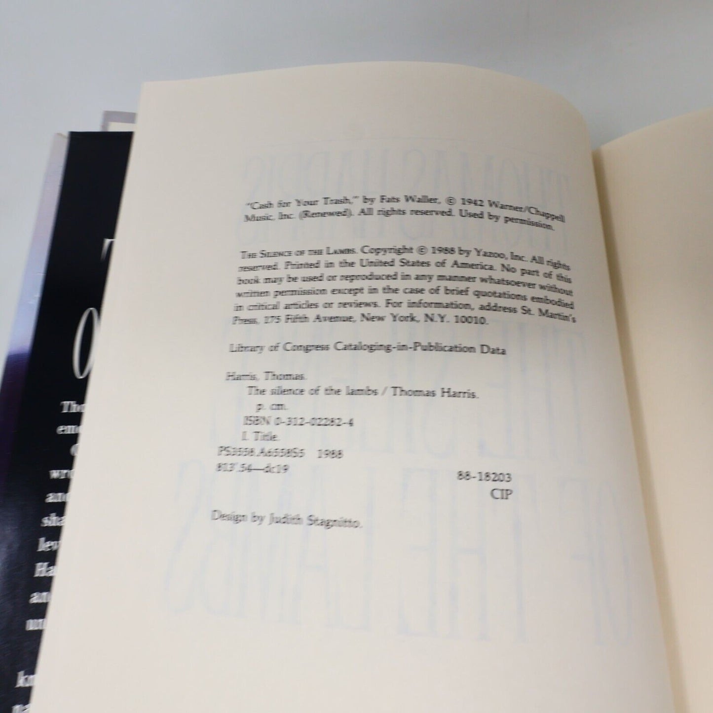 1988 The Silence of the Lambs Thomas Harris 1st Edition Book Club Edition HC 80s