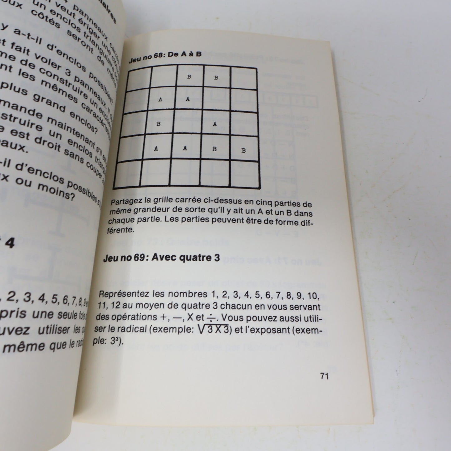1977 Distractions Mathématiques Charles-E. Jean De L'homme Jeux Loisirs Français