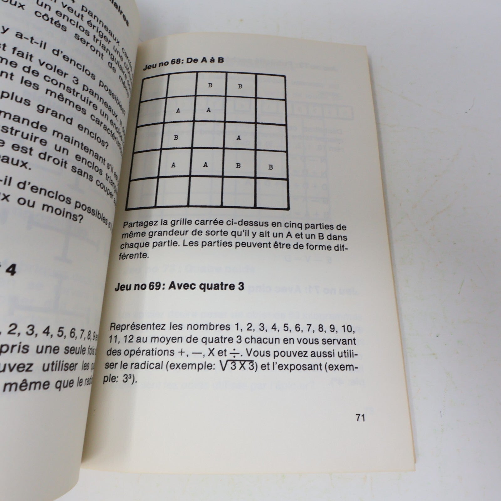 1977 Distractions Mathématiques Charles-E. Jean De L'homme Jeux Loisirs Français