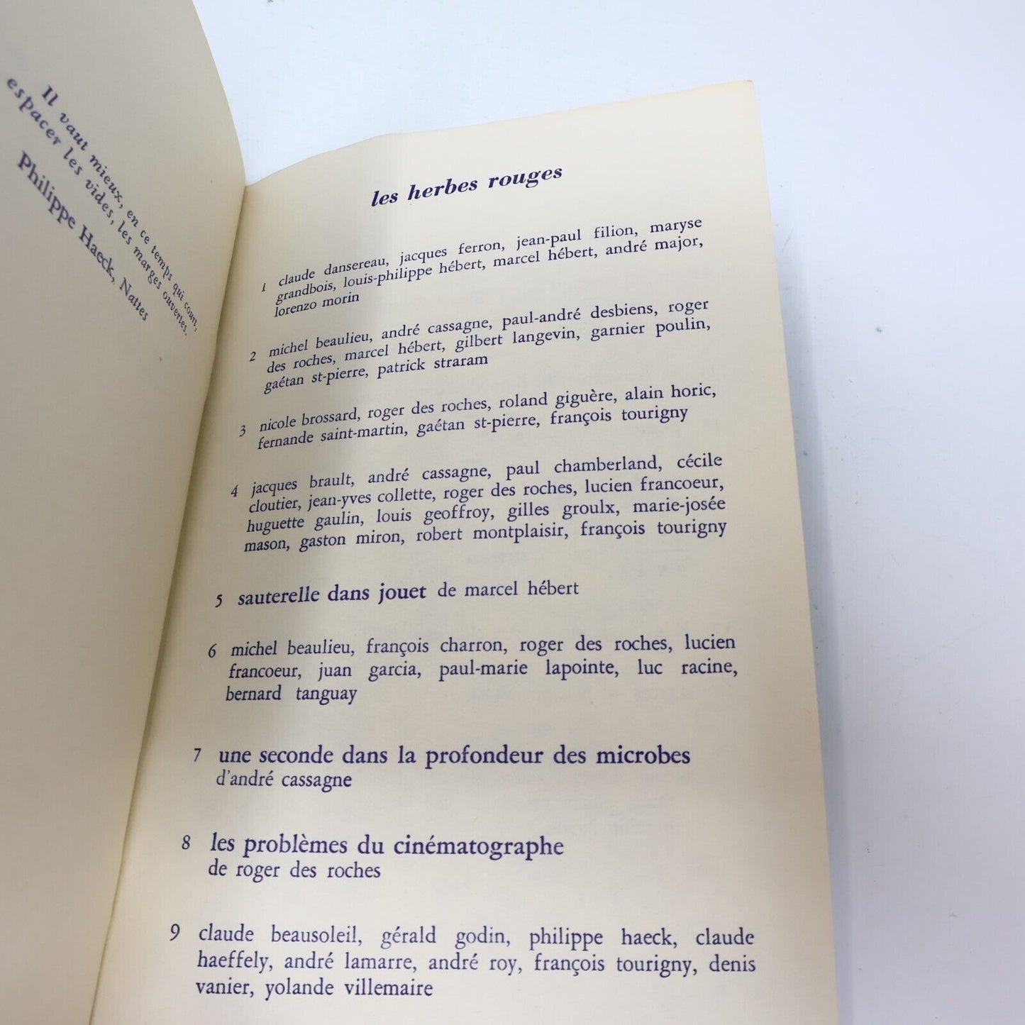 Les Herbes Rouges #2-20, 147 Poésie Québec Fée des Étoiles Lot 20 Livres 70s PB