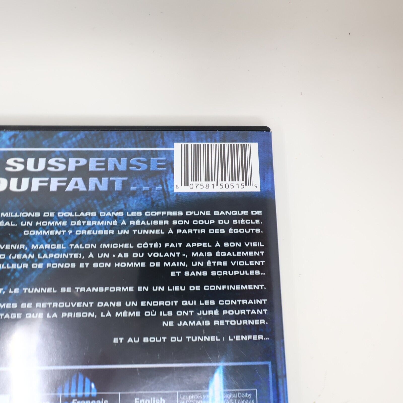 Le Dernier Tunnel DVD Michel Côté Jean Lapointe Érik Canuel Testé NTSC 2004 16:9