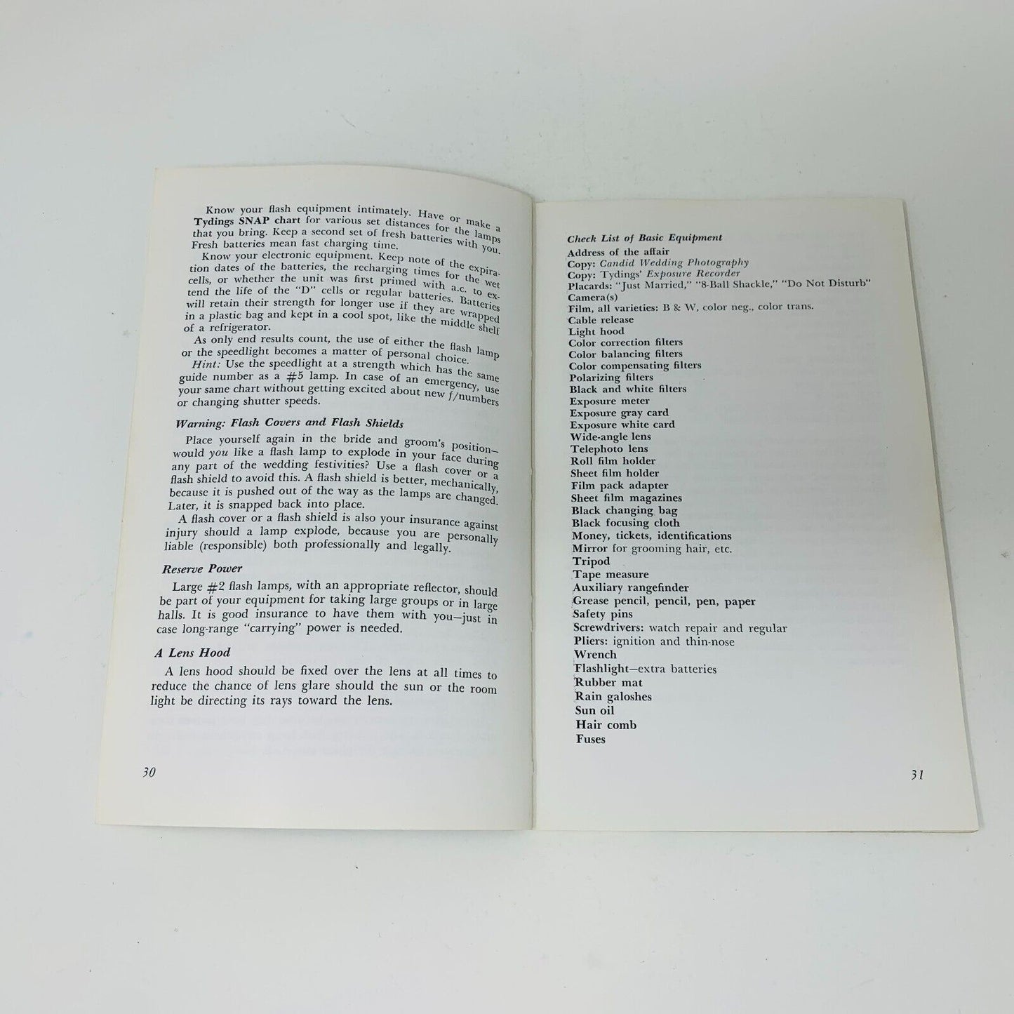1959 Candid Wedding Photography Guide Dr Kenneth S. Tydings Modern Camera Series