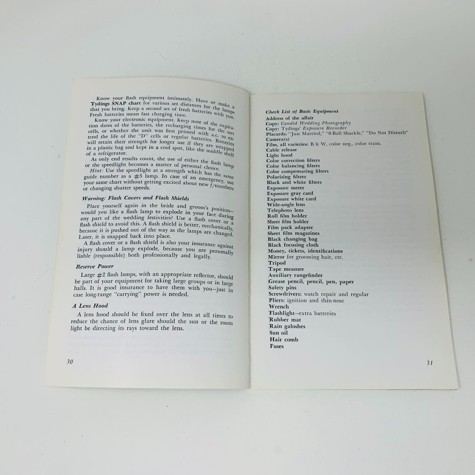1959 Candid Wedding Photography Guide Dr Kenneth S. Tydings Modern Camera Series