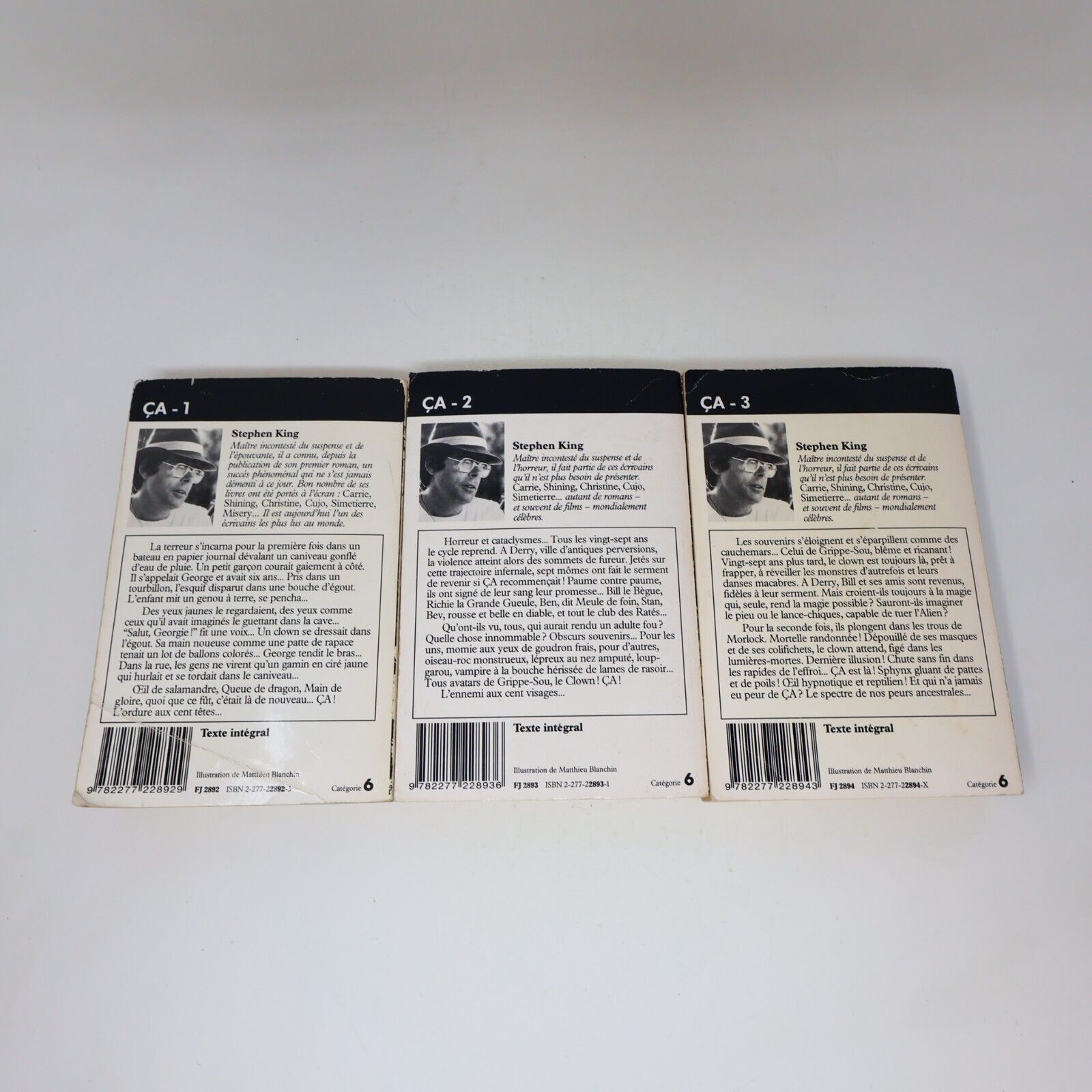 Lot 3 Livres Ça #1-3 de Stephen King It J'ai Lu Série Complète Français Vintage