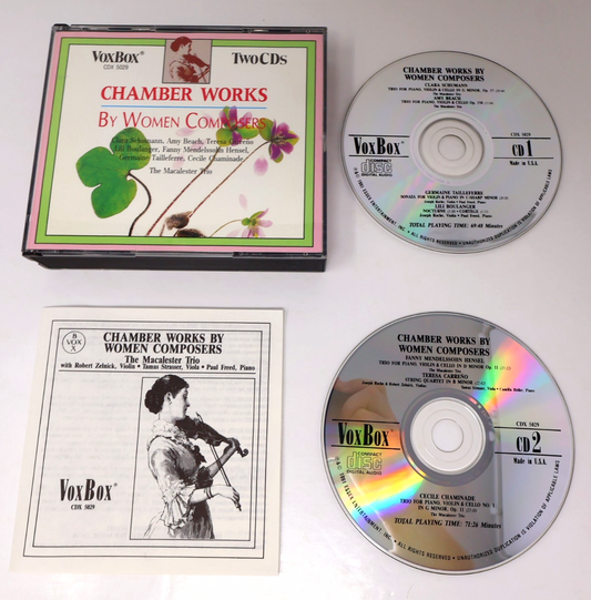 Chamber Works By Women Composers 2 CD Box Set Clara Schumann/Amy Beach/Carreño