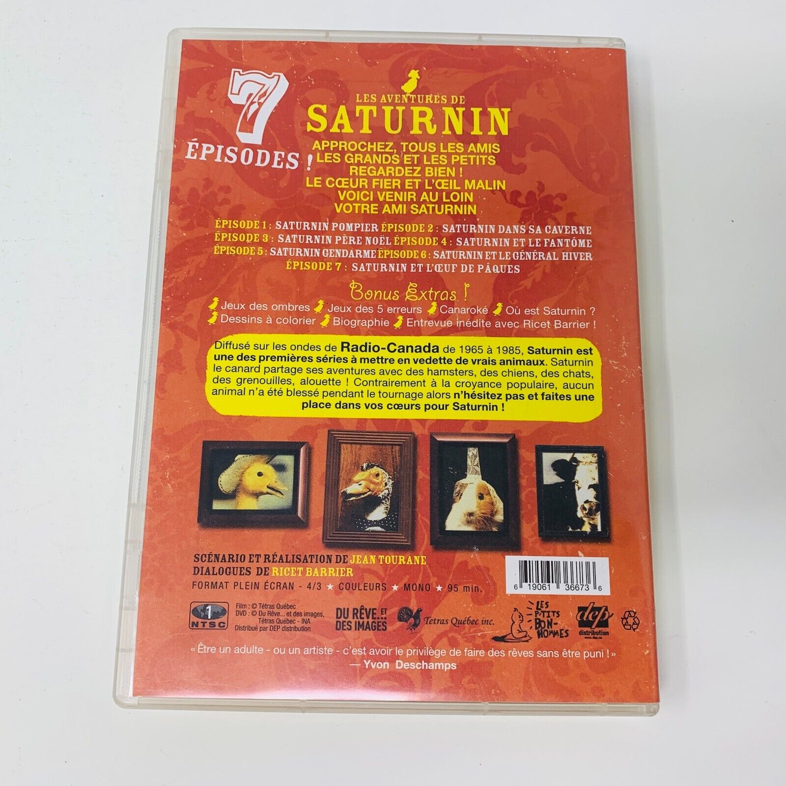 Les Aventures de Saturnin le Canard Version Française Enfants DVD Testé Region 1