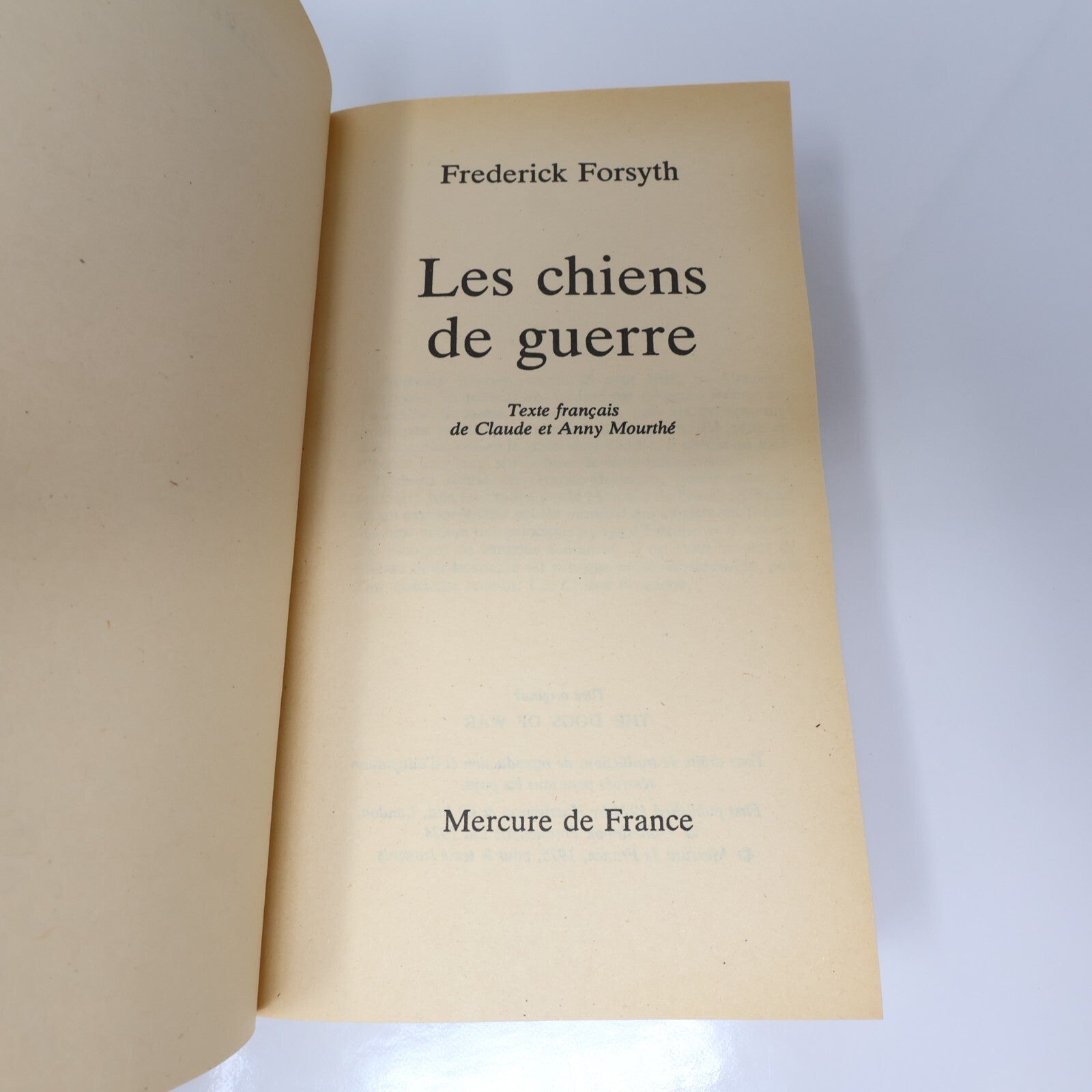 Frederick Forsyth Lot 5 Livres Sans Bavures/Chacal/Chiens de Guerre Français PB