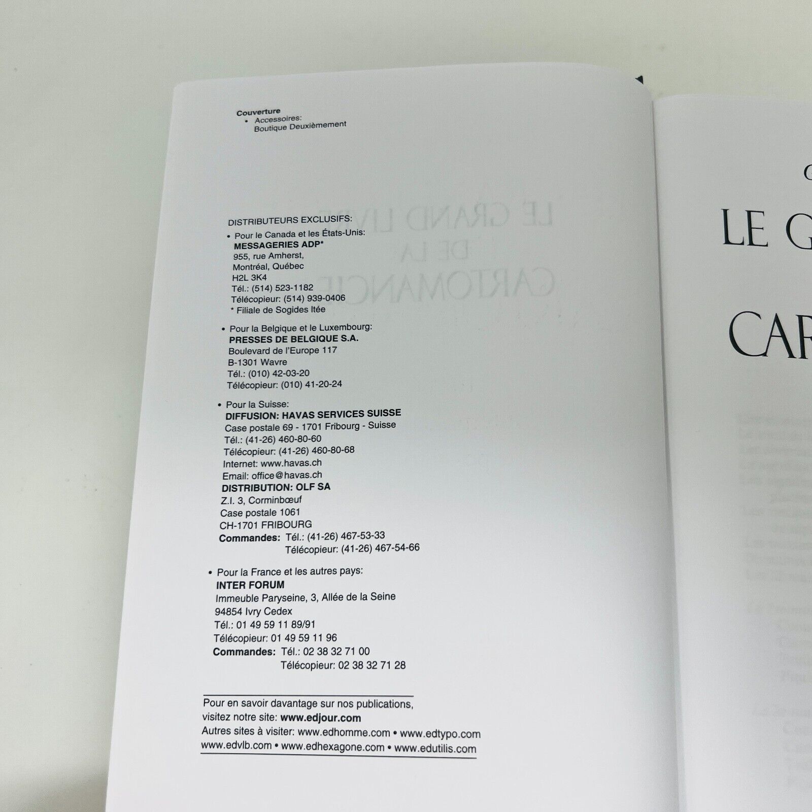 1999 Le Grand Livre de la Cartomancie de Gerhard von Lentner en Français Avenir