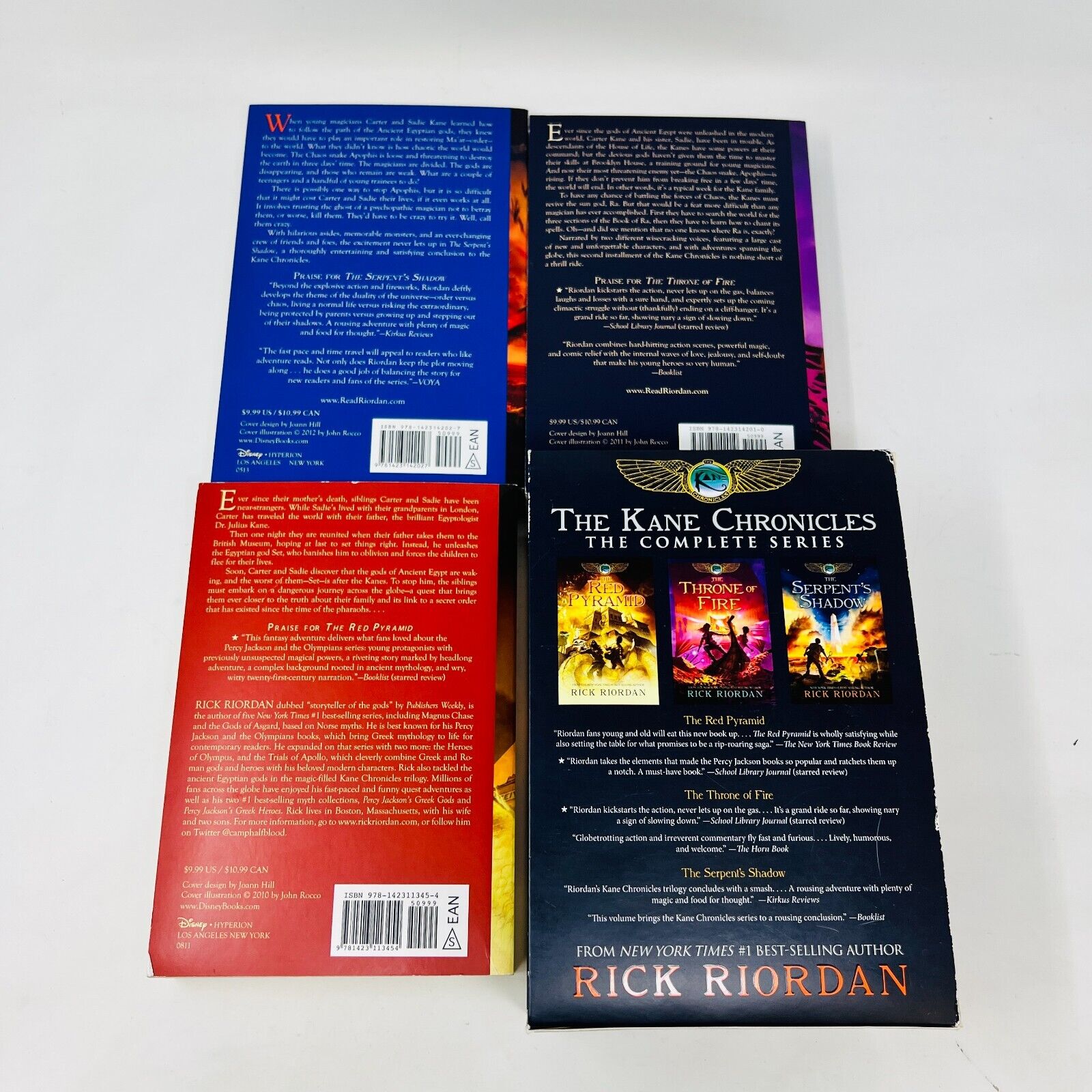 2013 The Kane Chronicles Complete Series Hyperion Box Set by Rick Riordan PB