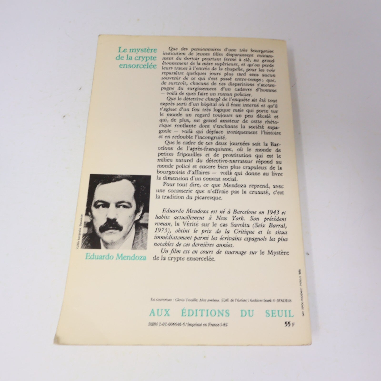 Eduardo Mendoza Lot 2 Livres Le Mystère de la Crypte Ensorcelée/Comédie Légère