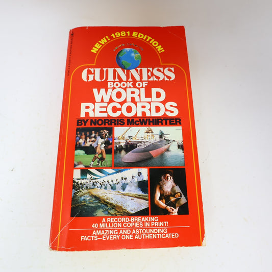 1981 Guinness Book of World Records Norris Mcwhirter Bantam Reference 1st Print
