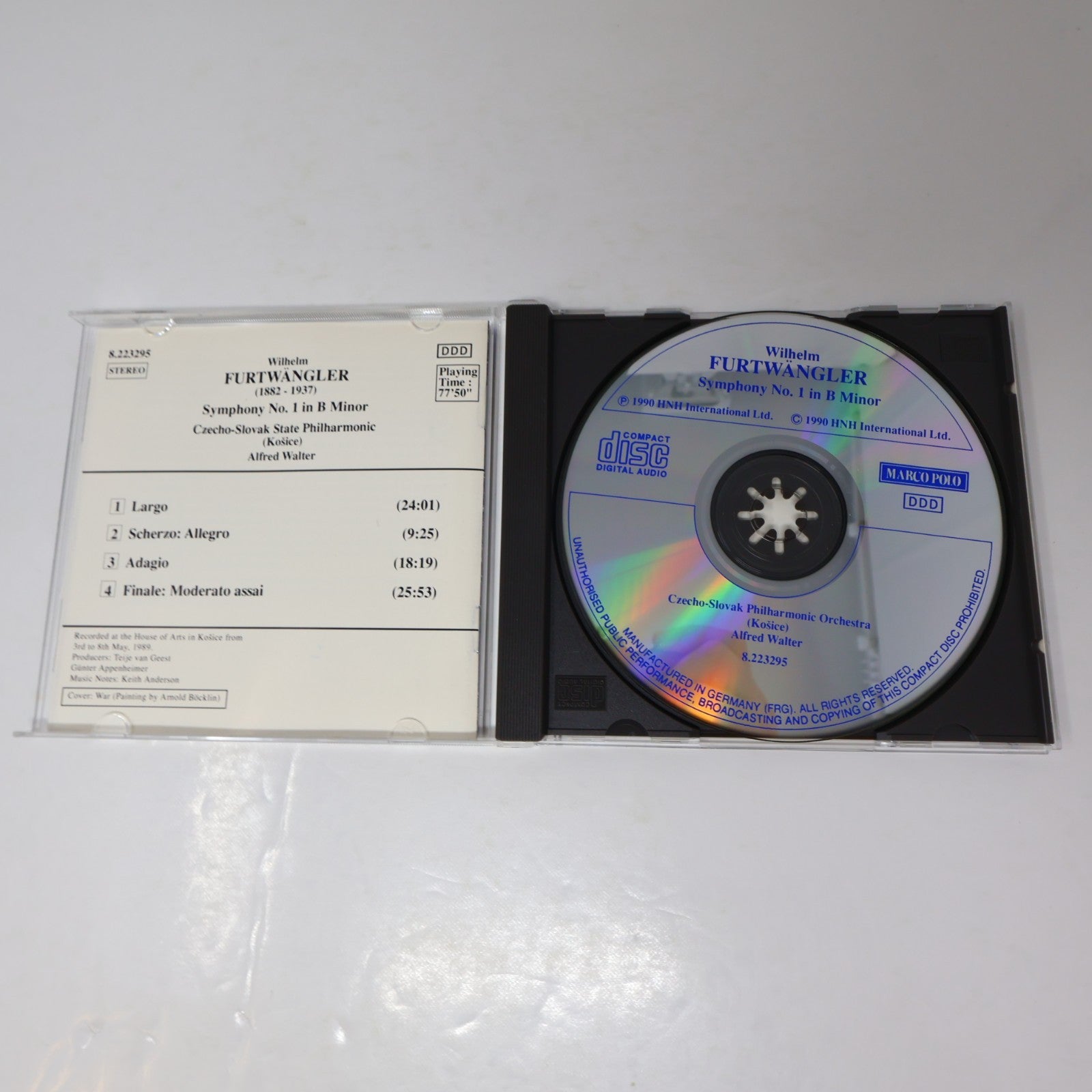 Wilhelm Furtwängler 2 CD Lot Classical Symphony No. 1 In B Minor/Symphony No. 3