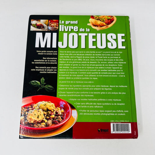2008 Le Grand Livre de la Mijoteuse de Jean Roby Cuisine Recettes Français HC