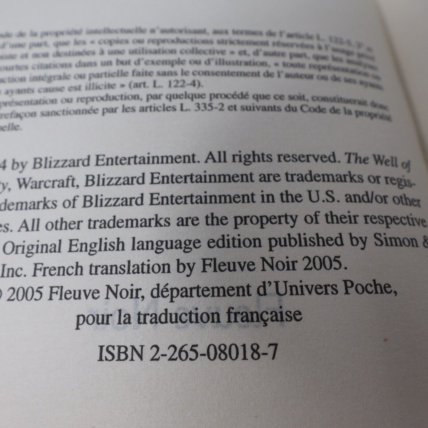 Lot 2 Livres La Guerre des Anciens #1-2 Warcraft Richard A. Knaak 2005 Français
