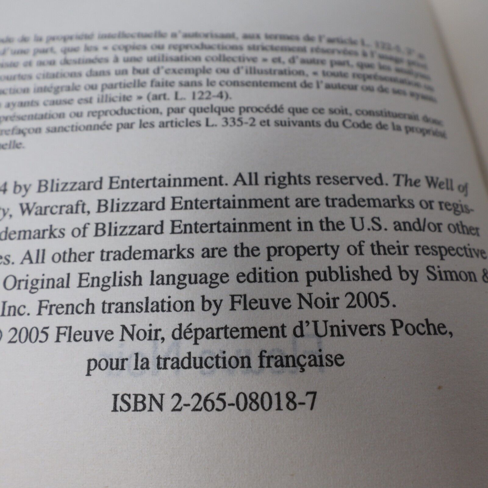 Lot 2 Livres La Guerre des Anciens #1-2 Warcraft Richard A. Knaak 2005 Français