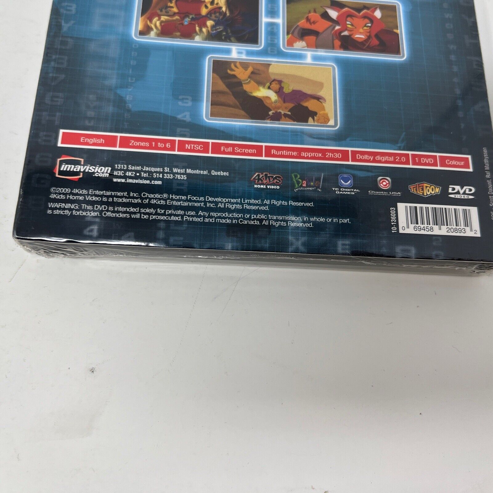 2009 Chaotic Volume 3 Season 1 DVD Canadian English/Anglais Still Factory Sealed