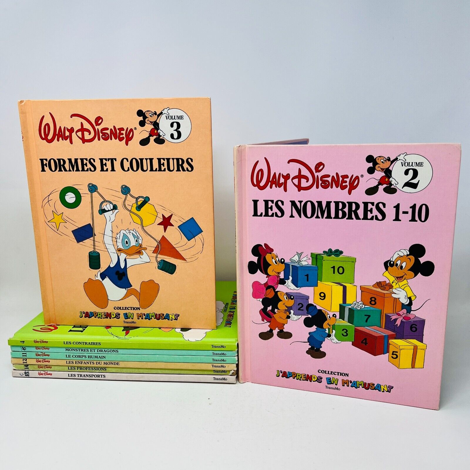 8x J'Apprends en m'Amusant Walt Disney Livres Français/French Children Lot 80s
