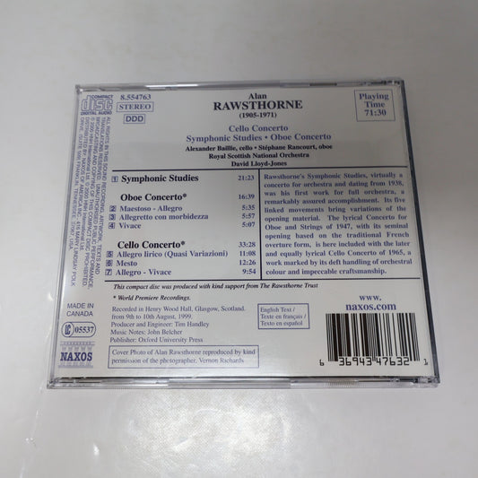 Rawsthorne Cello Concerto/Oboe Concerto/Symphonic Studies CD David Lloyd-Jones