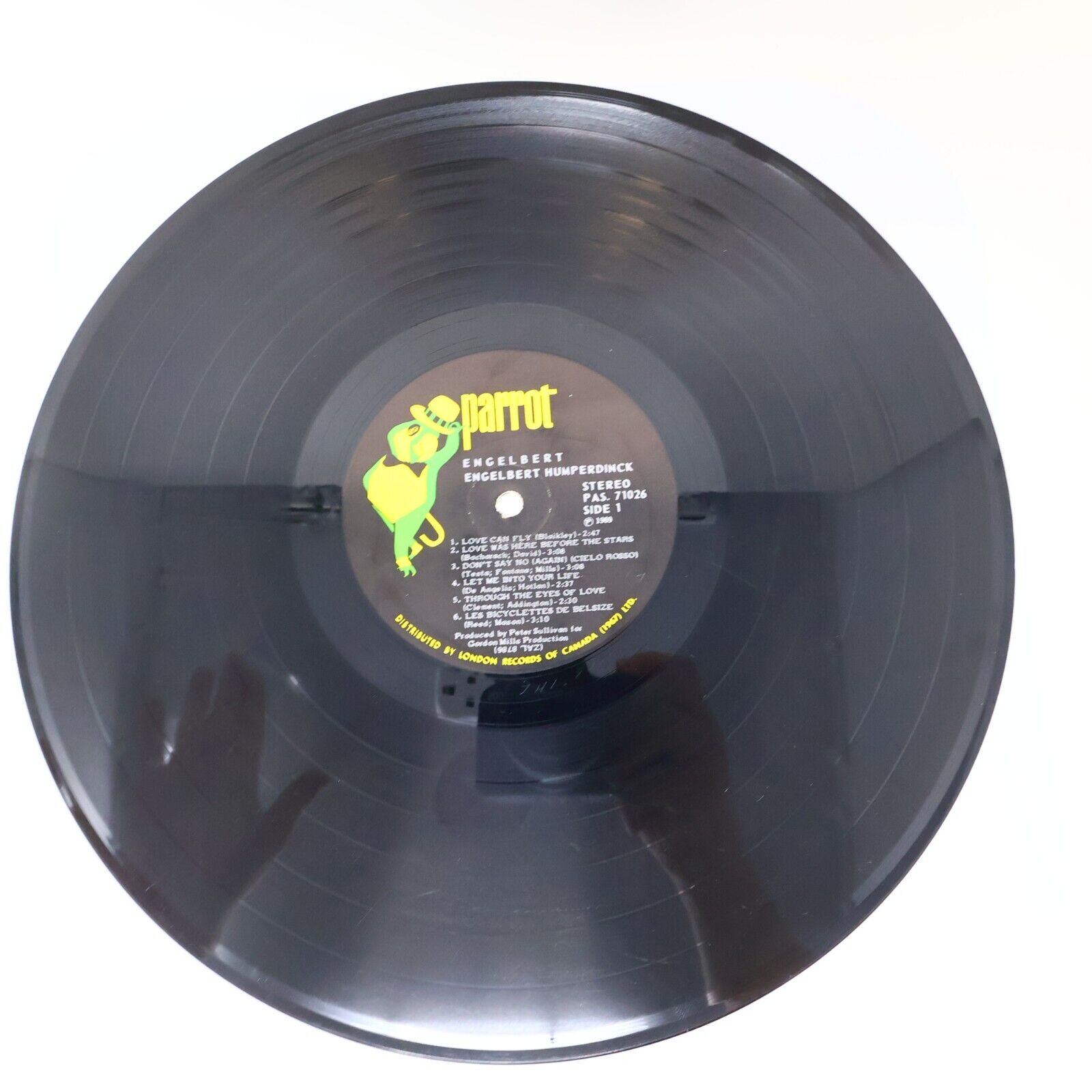 Engelbert Humperdinck Self Titled LP Record Vinyl PAS 71026 Canada Parrot 1969
