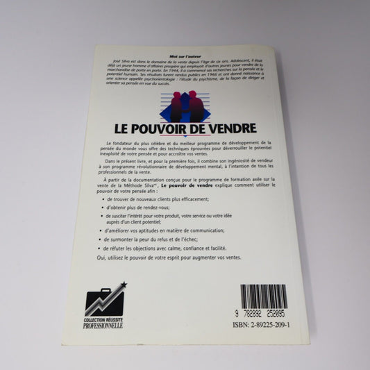 1990 Le Pouvoir de Vendre de Jose Silva Paperback PB Un Monde Différent Vente