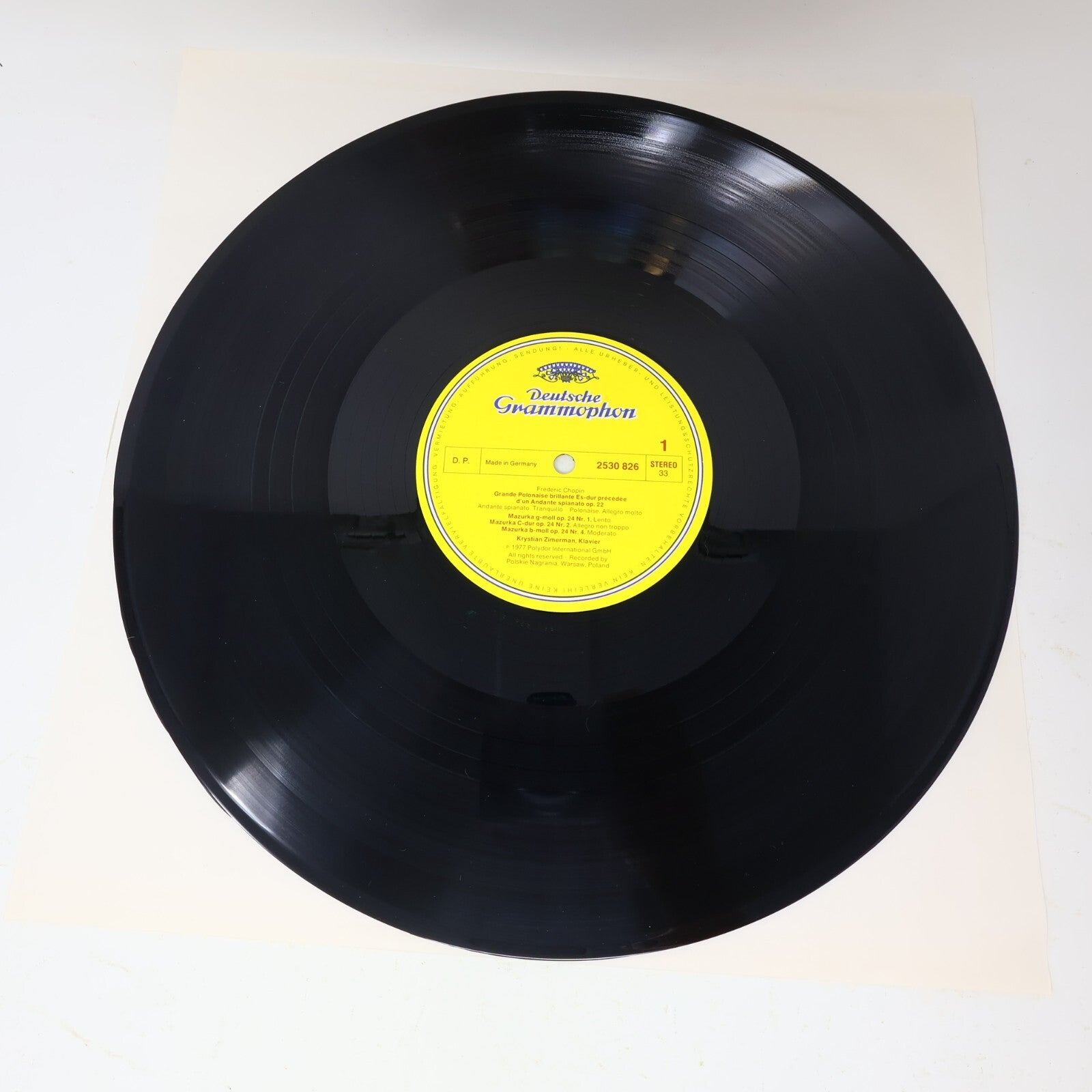 Frédéric Chopin Krystian Zimerman Piano Polonaise Préludes LP Record 2530 826
