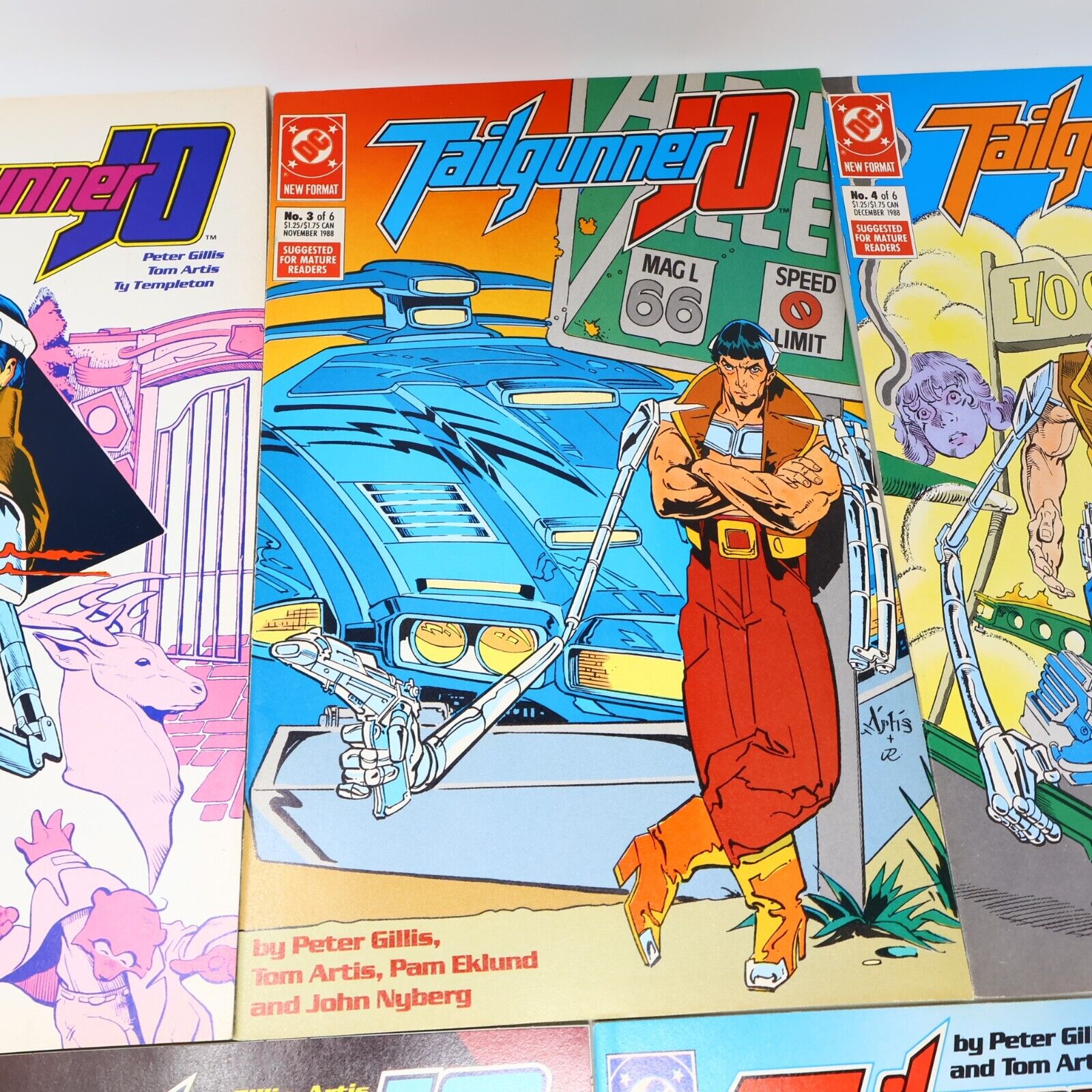 Lot 5 Comics Tailgunner Jo #2-6 Peter Gillis/Tom Artis/Ty Templeton DC 80s