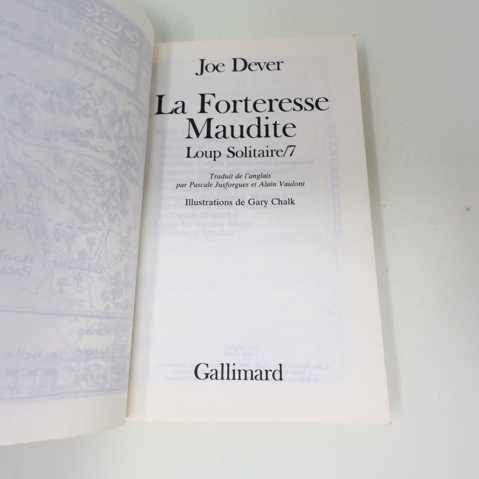 1987 La Forteresse Maudite Loup Solitaire #7 de Joe Dever Gary Chalk LDVELH PB