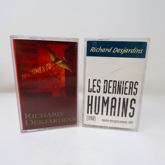 Richard Desjardins Lot 2 Cassettes Les Derniers Humains/Tu M'Aimes-Tu Québécois