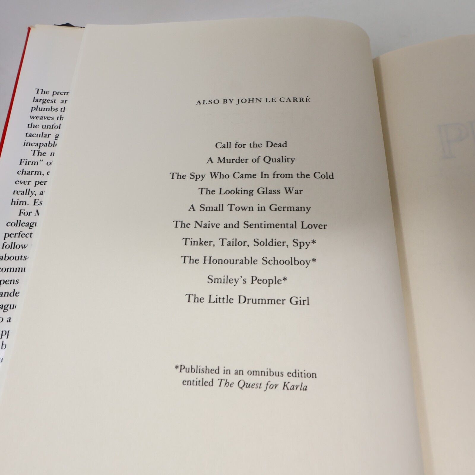 1986 A Perfect Spy John le Carré Thriller Mystery Espionage 1st Edition Knopf HC