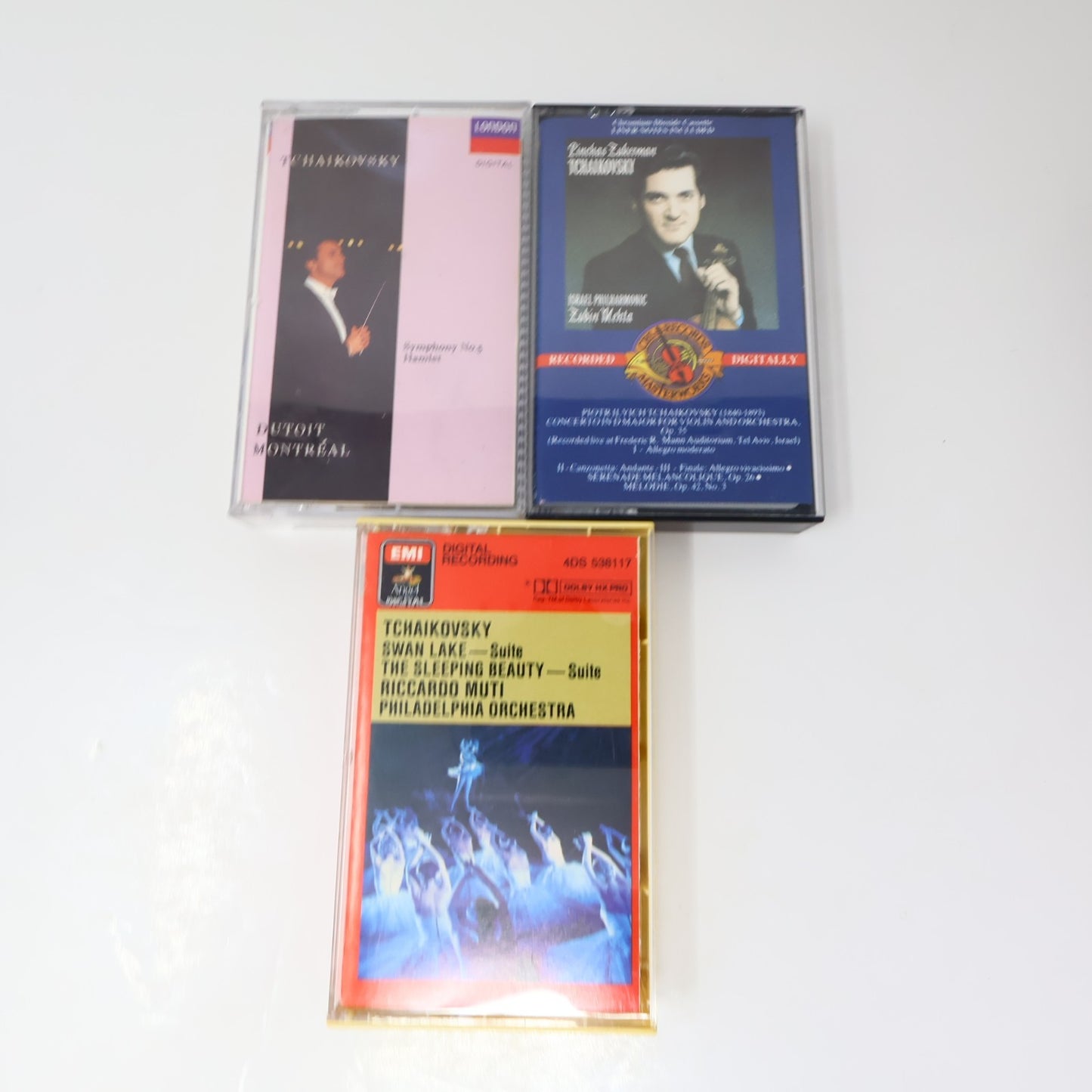 Tchaikovsky 10 Cassettes Lot Järvi/Abbado/Giulini/Karajan/Dutoit/Mehta/Muti