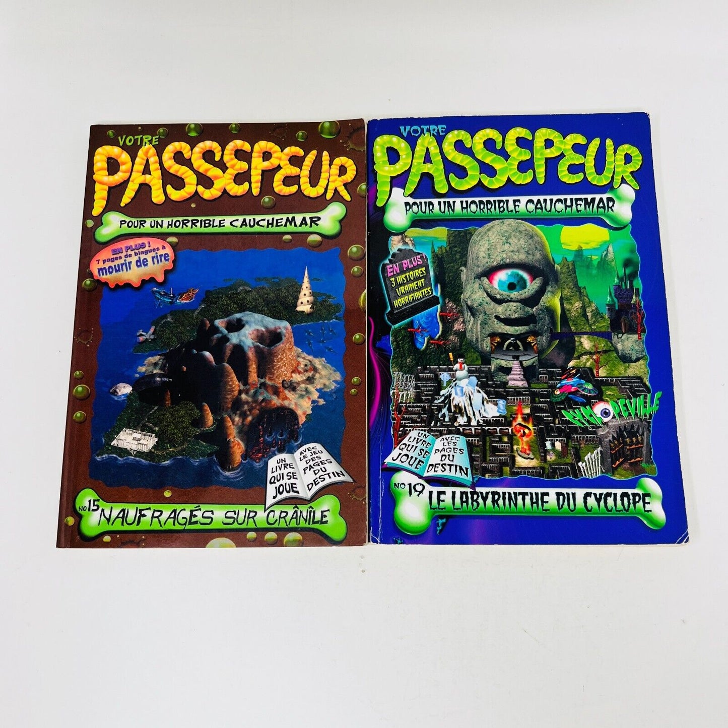 8x Votre Passepeur Horrible Cauchemar/Zéro 2 Livres Signés par Richard Petit Lot