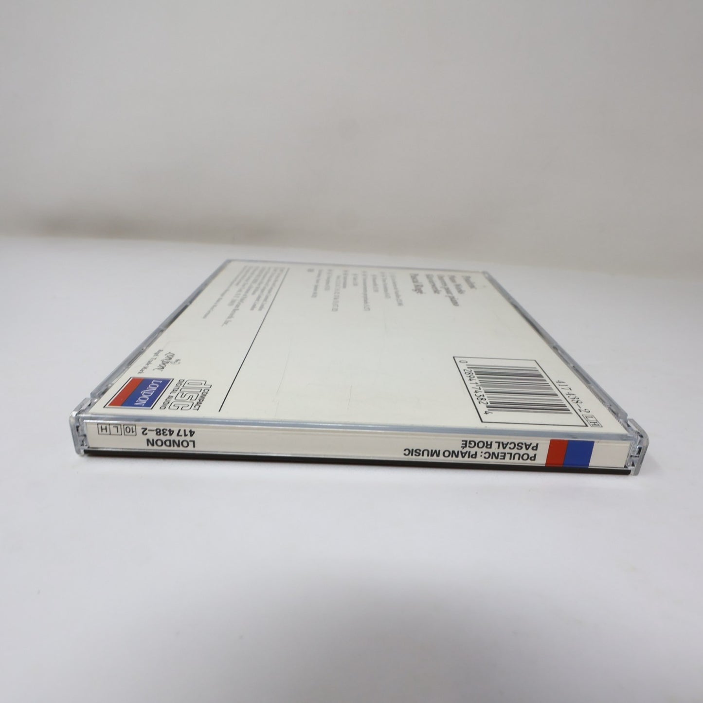 Poulenc Piano Works/Les Soirées de Nazelles CD Pascal Rogé London 1987 417 438-2