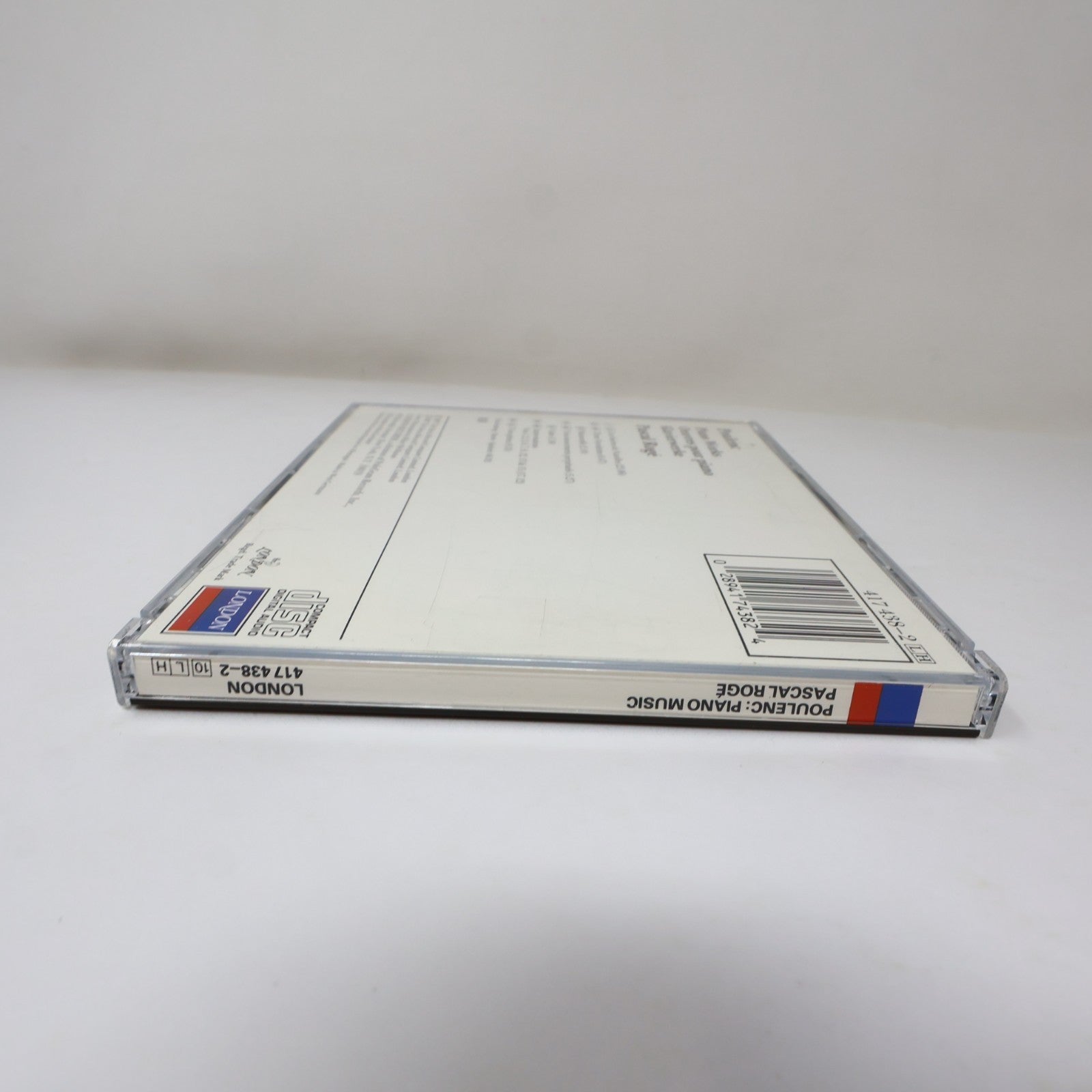 Poulenc Piano Works/Les Soirées de Nazelles CD Pascal Rogé London 1987 417 438-2