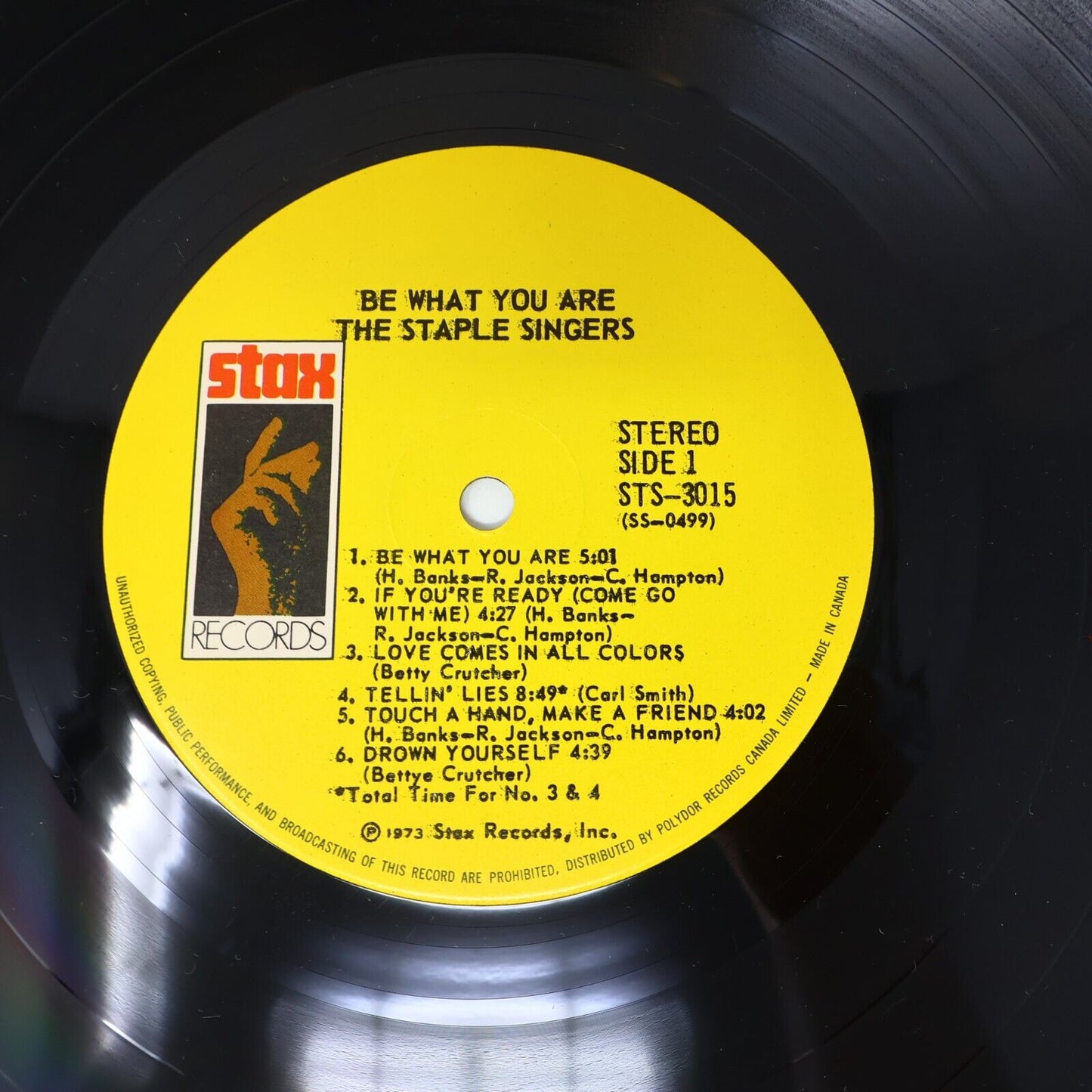 The Staple Singers Be What You Are LP Record Vinyl 1973 Canada Stax STS-3015 70s