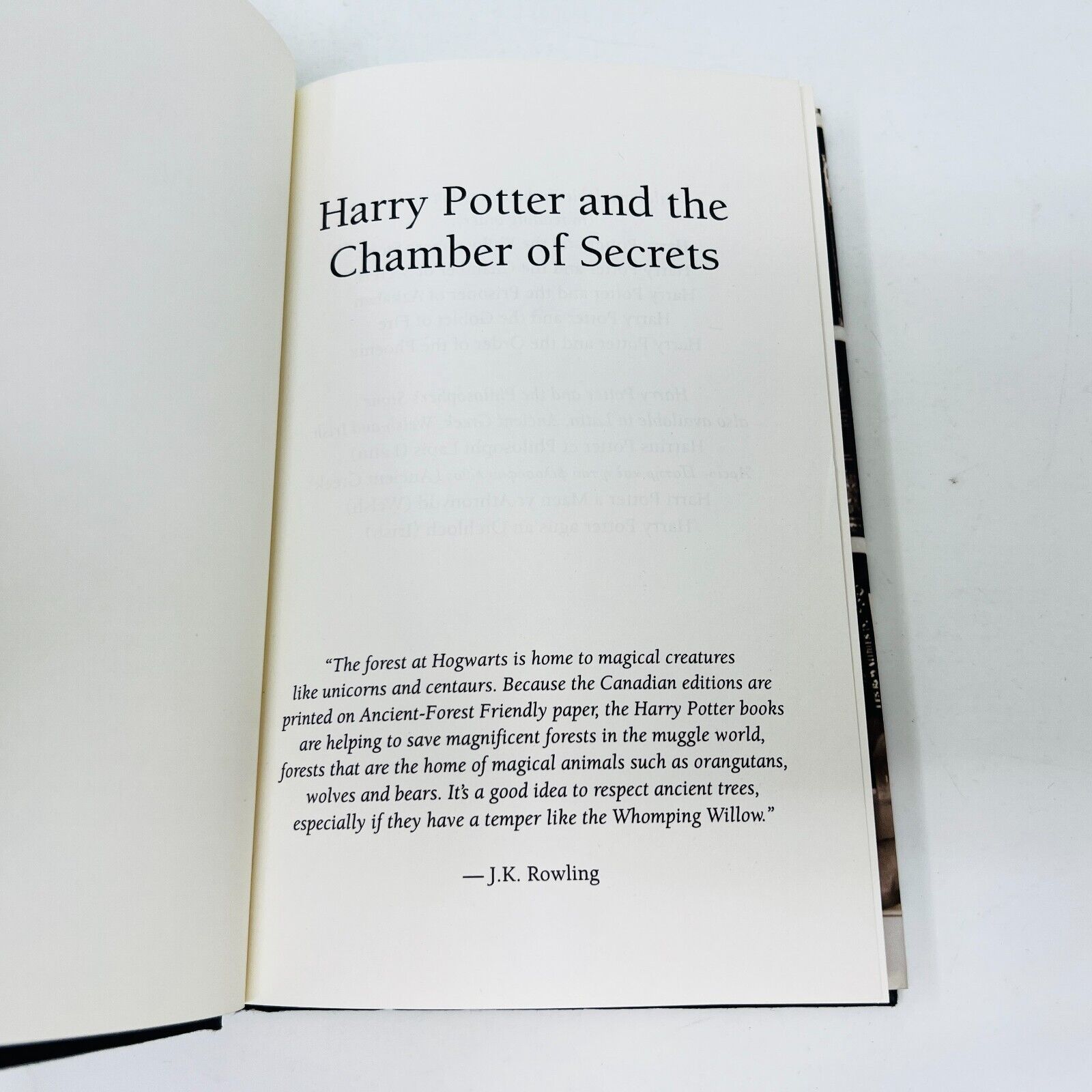 Harry Potter and the Chamber of Secrets Rowling Raincoast Black Cover 1st Print