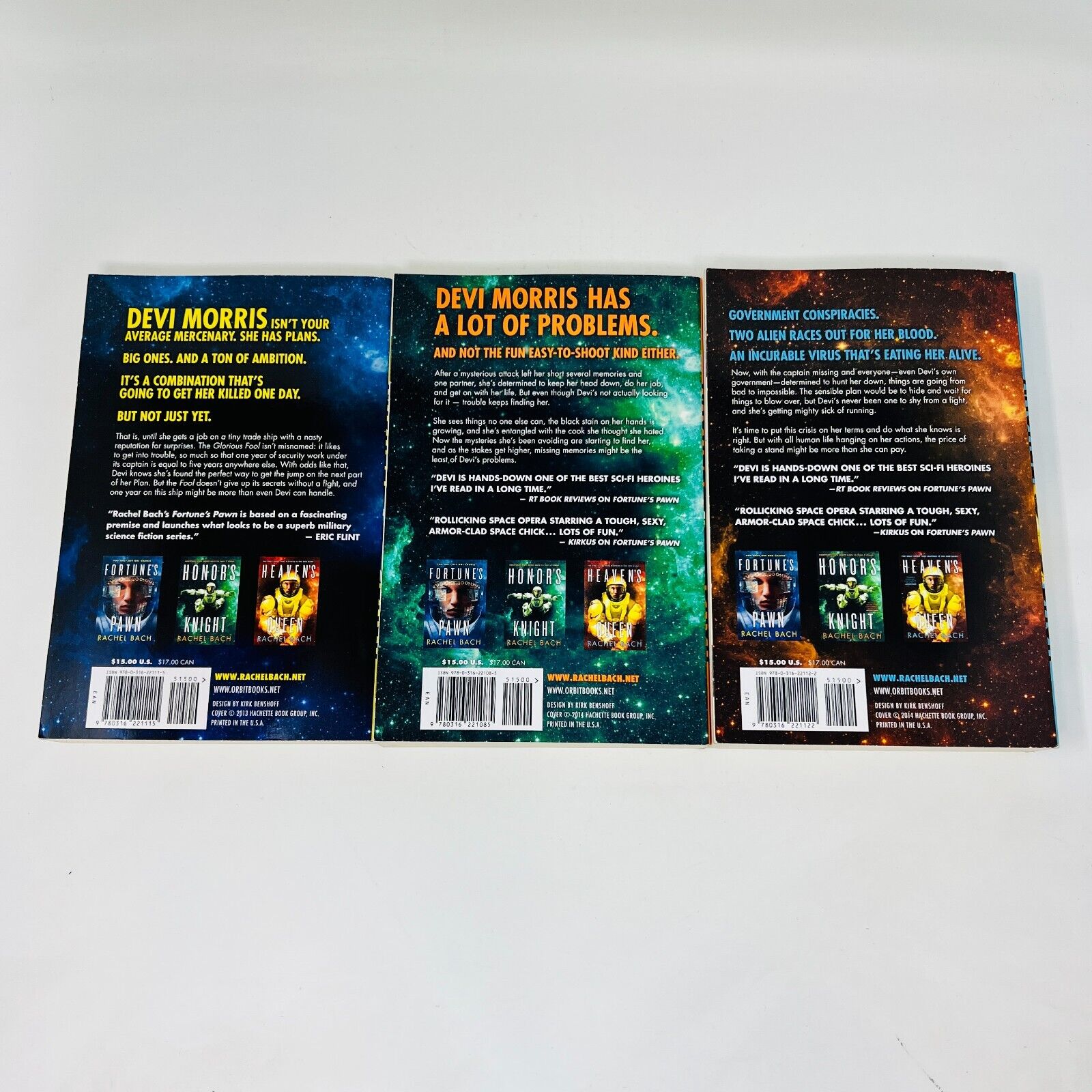Paradox #1-2-3 Complete Series by Rachel Bach Paperback Fortune's Pawn Books Lot