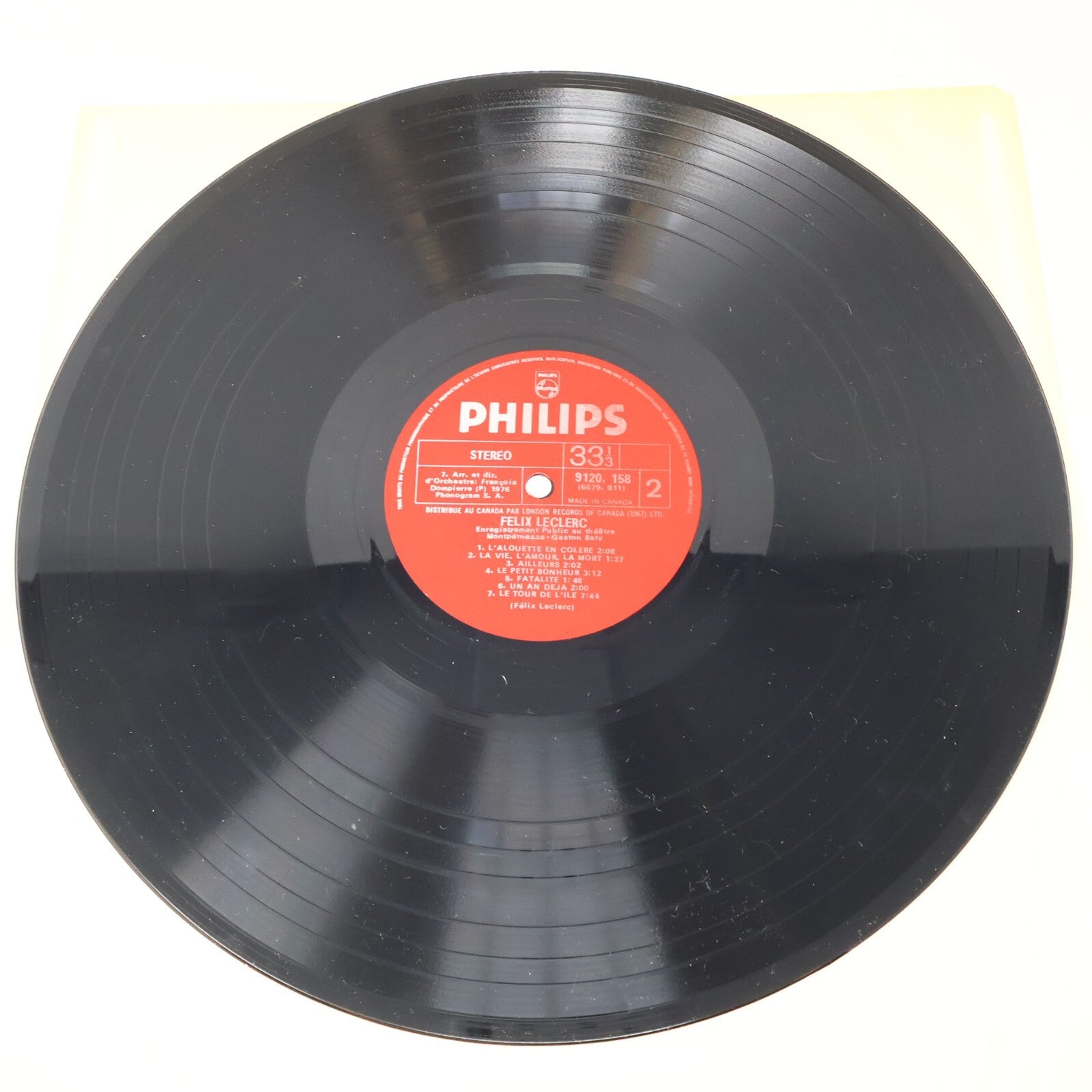 Félix Leclerc Lot 4 Disques Mon Fils/Chansons Dans La Mémoire Longtemps Record