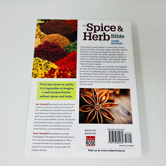2014 The Spice and Herb Bible 3rd Ed. by Kate & Ian Hemphill Paperback Recipes