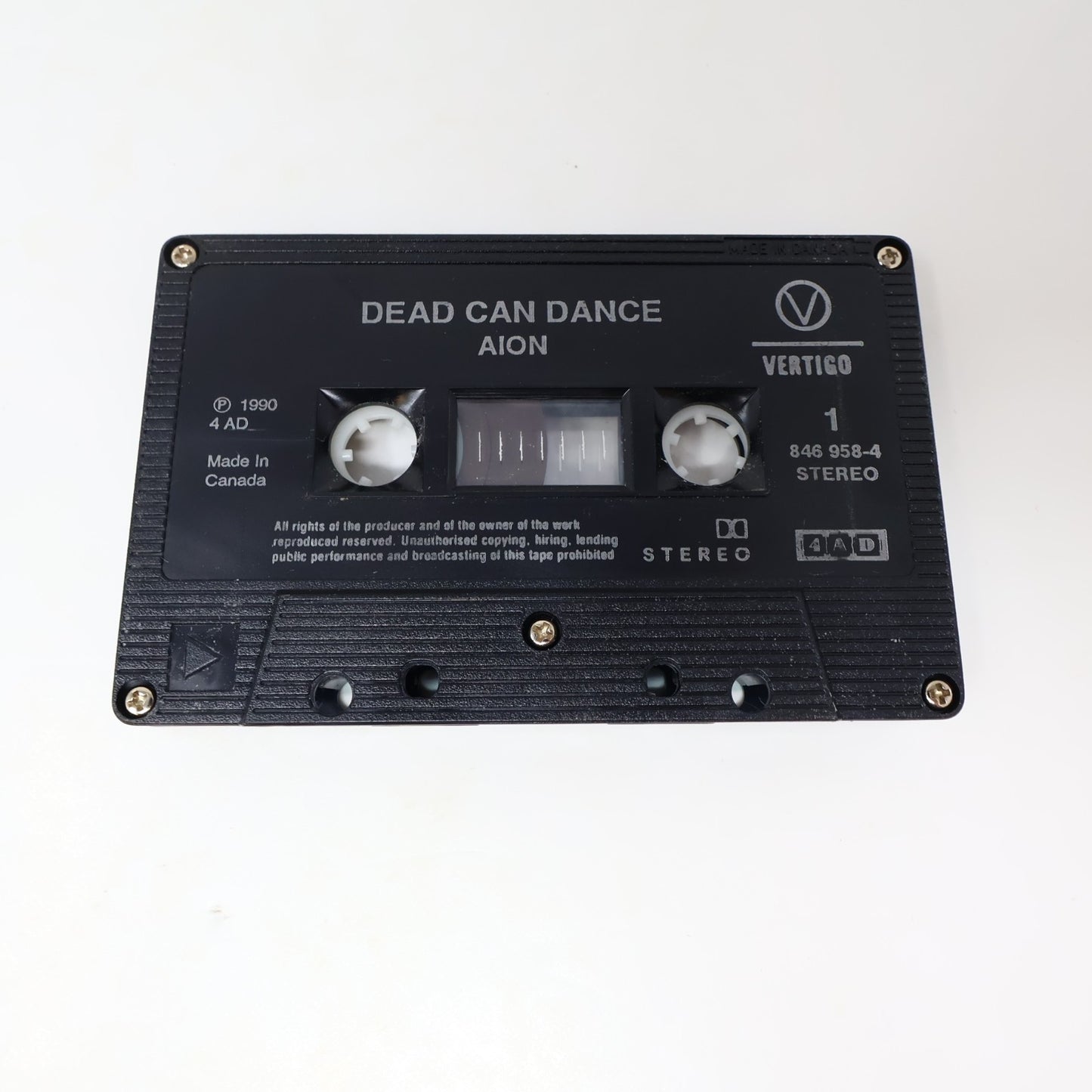 Dead Can Dance Aion Cassette Saltarello/Mephisto/Radharc 1990 Vertigo 846 958-4