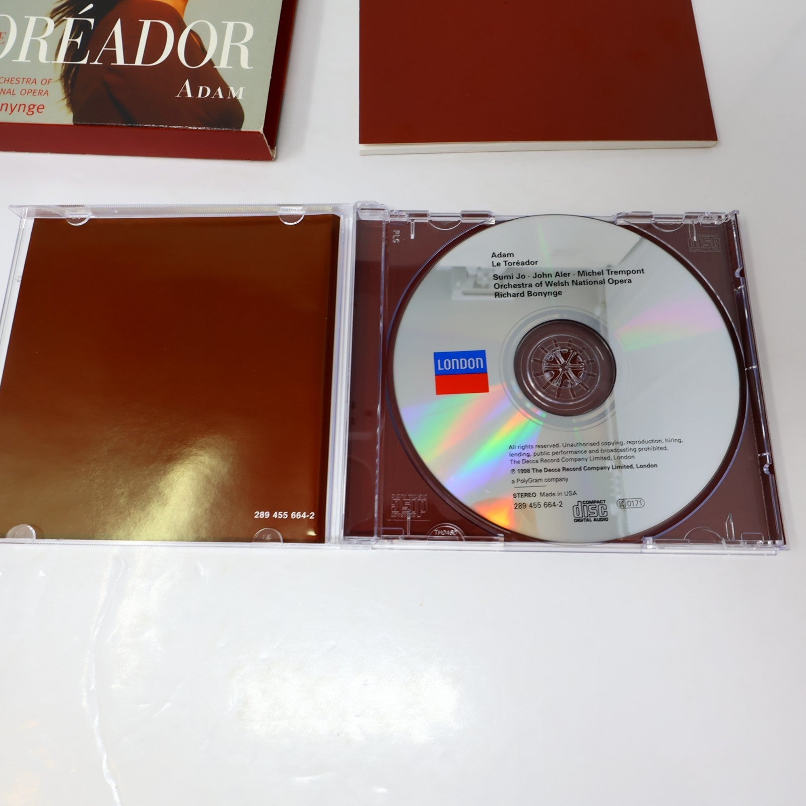 Le Toreador Adam Sumi Jo/John Aler/Michel Trempont CD Richard Bonynge 1998