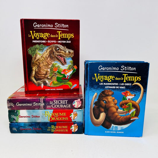 5x Geronimo Stilton Royaume Bonheur Dragons Voyage Temps Français Lot Livres