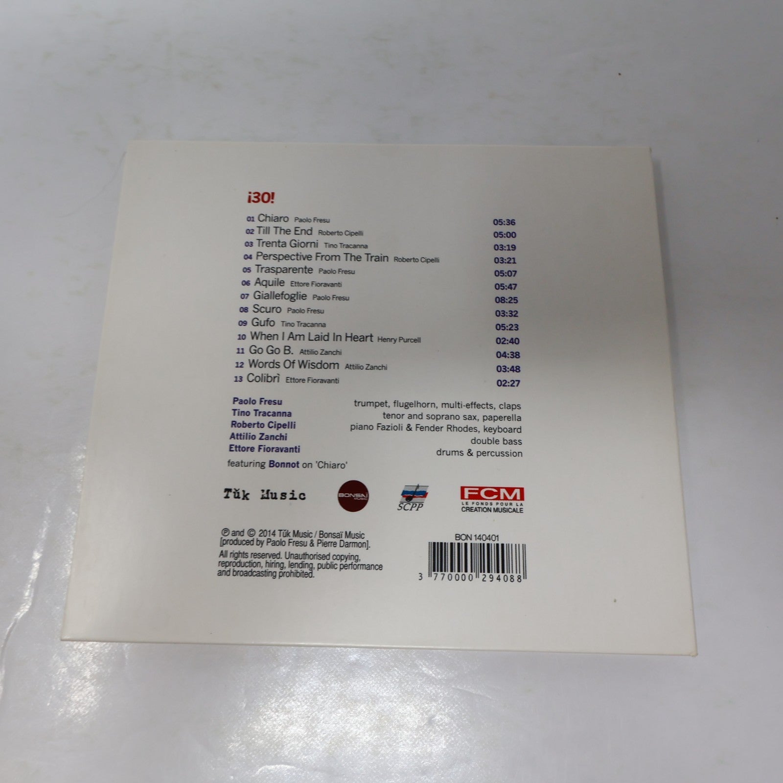 Paolo Fresu 3 CD Lot Vinodentro/İ30!/Mare Nostrum Tested Contemporary Jazz