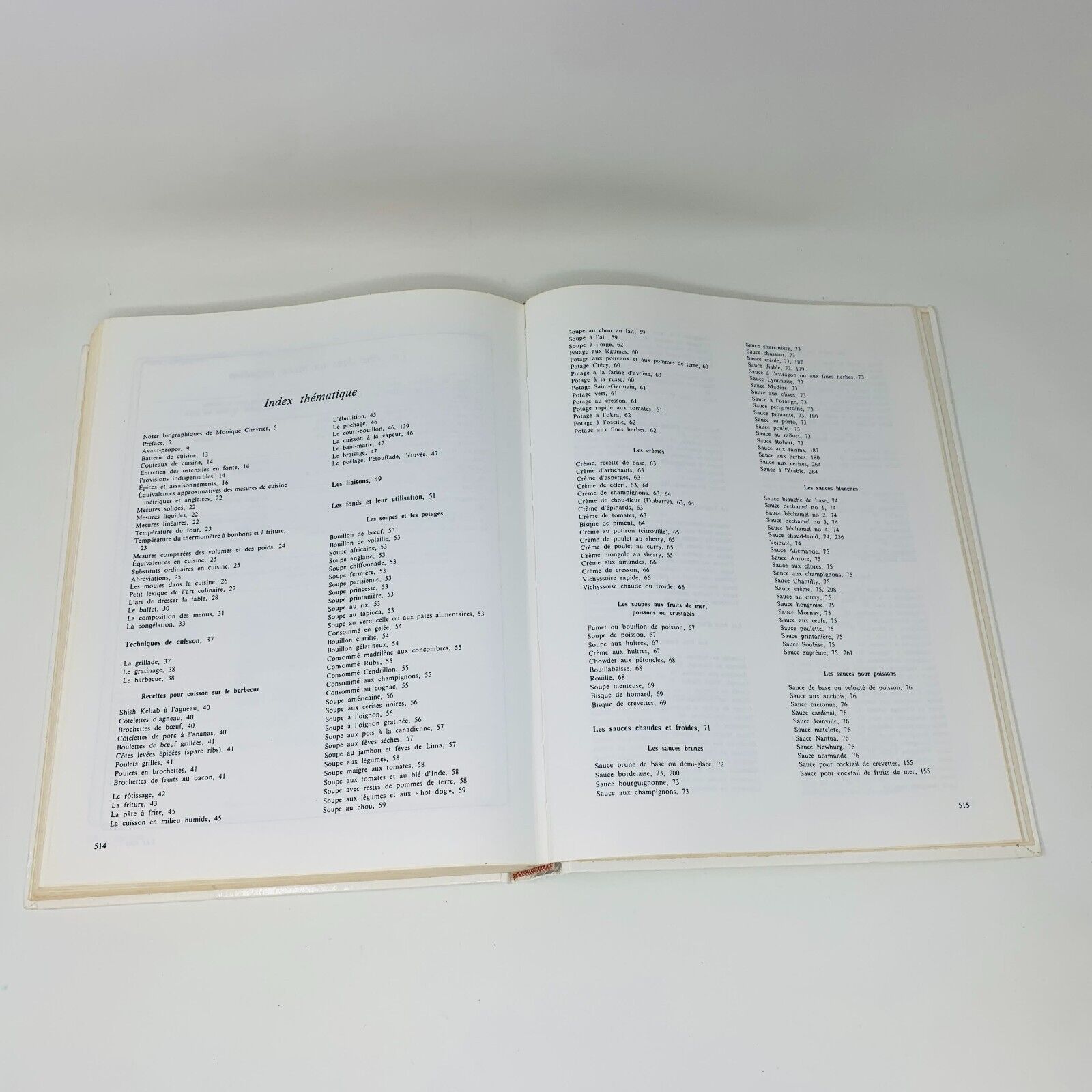 1978 La Cuisine de Monique Chevrier Sa Technique ses Recettes Livre en Français