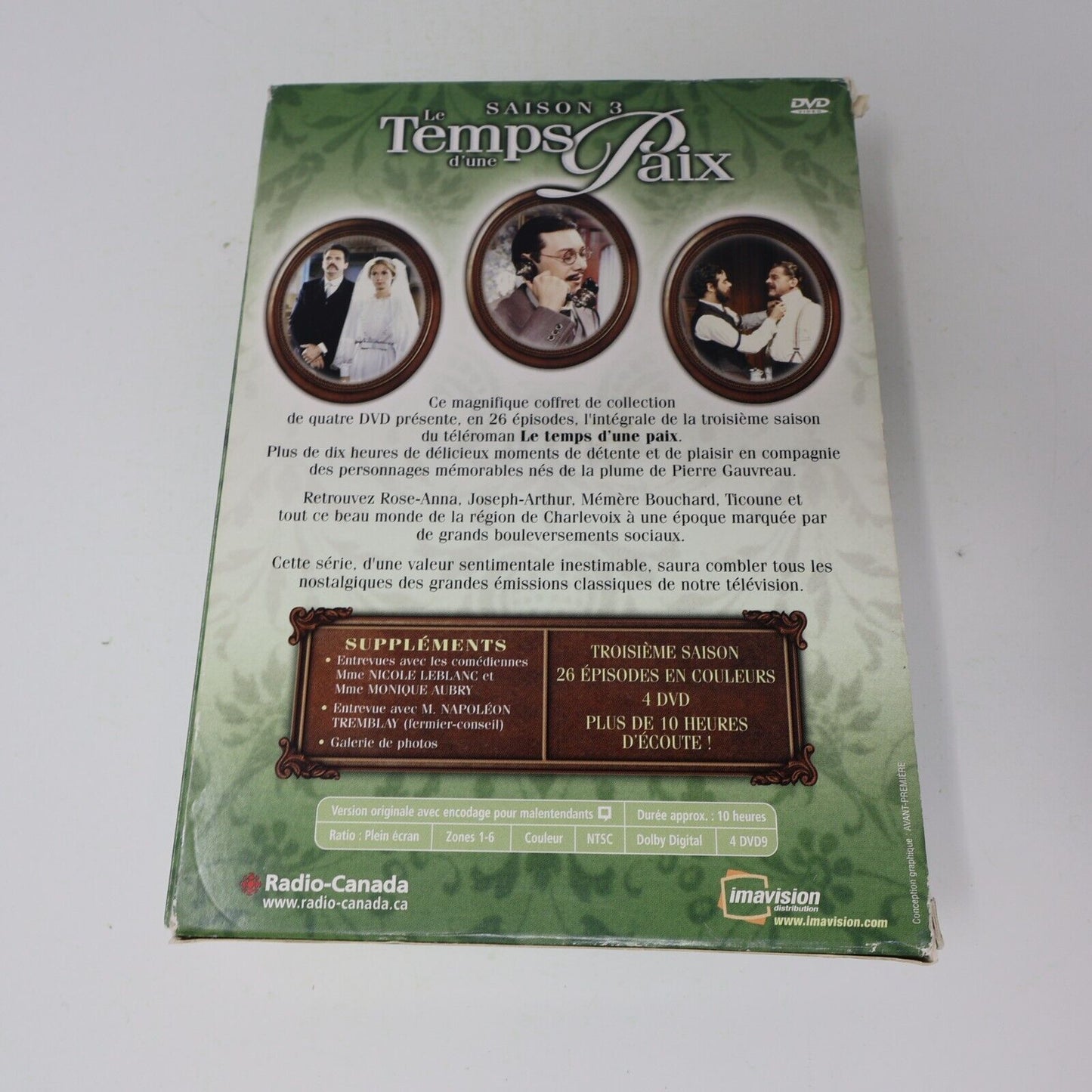Le Temps d'une Paix Saison 3 Été 1921 DVD Testé NTSC Rose-Anna Mémère Bouchard